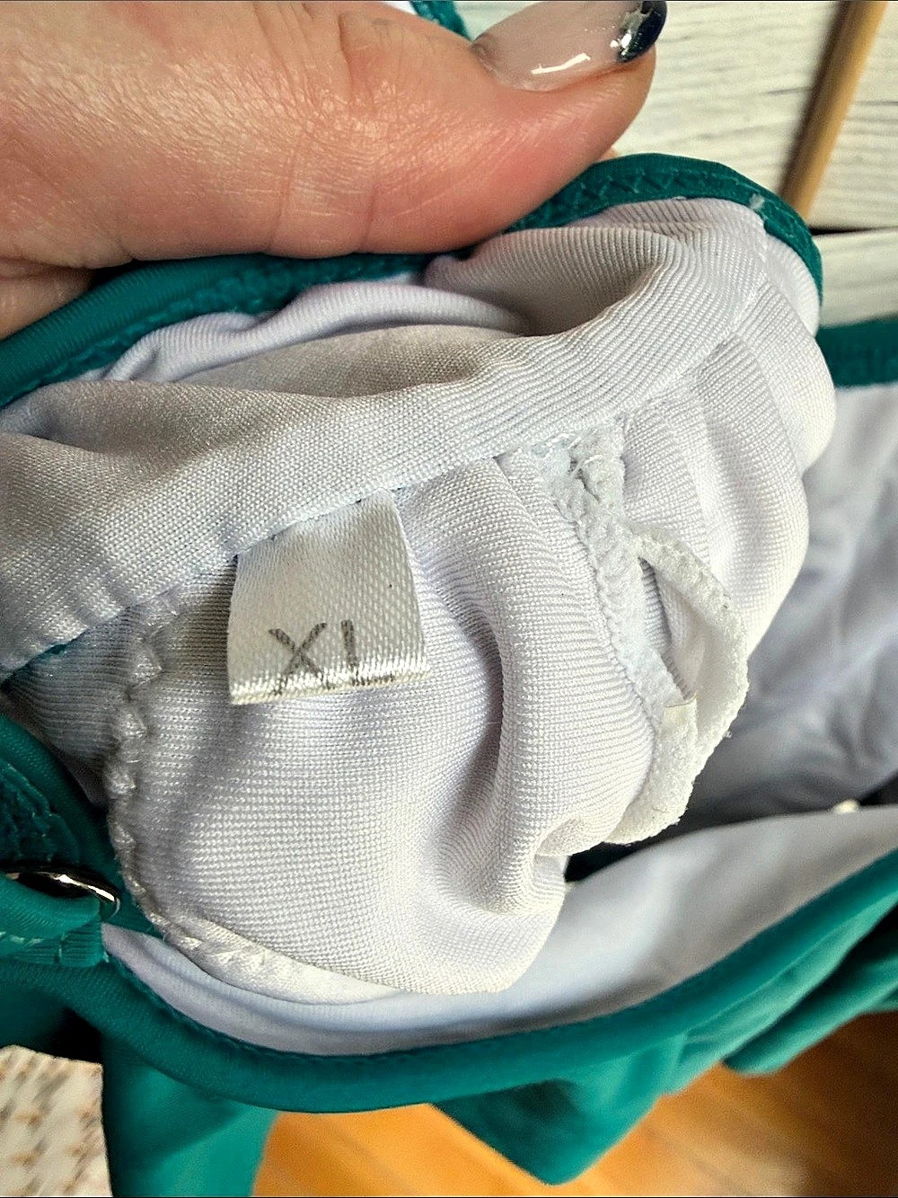 Teal Blue Ruffle Bikini Top - Picture 3 of 4